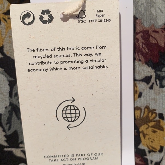 Mango Chiffon Floral Modest Dress 2 - Picture 15 of 16